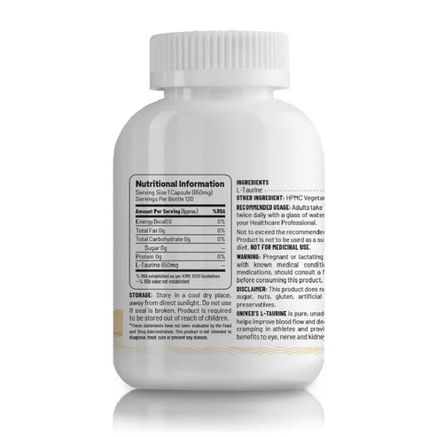 Unived L-Taurine Vegan Capsules (120)