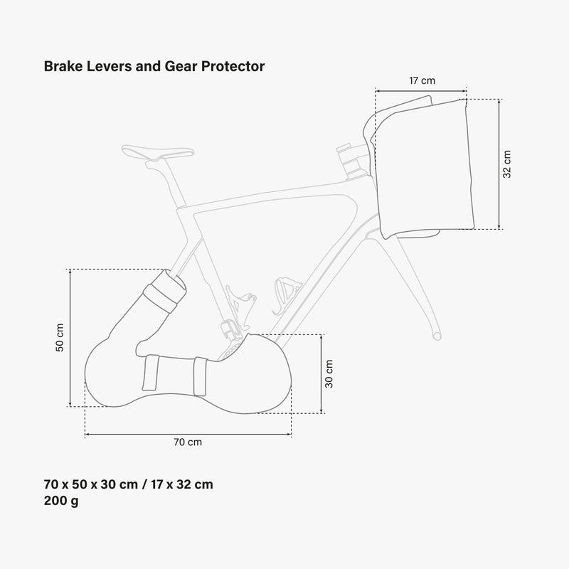 Scicon Brake Levers and Gearbox Protector Padded Transport Kit for Bikes