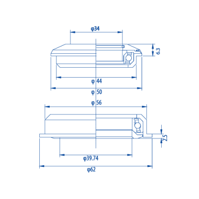Tangeseiki Technoglide ZS225 Zero-Stack Headset, ZS44/ZS56