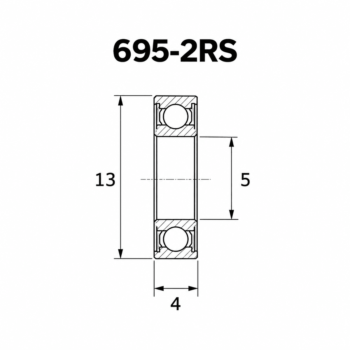 Blackbearing B3 695-2RS Bearing 5x13x4 mm | The Bike Affair