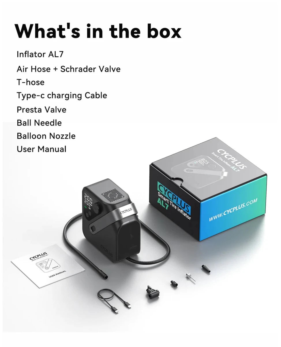Cycplus AL7 Electric Air Pump | The Bike Affair