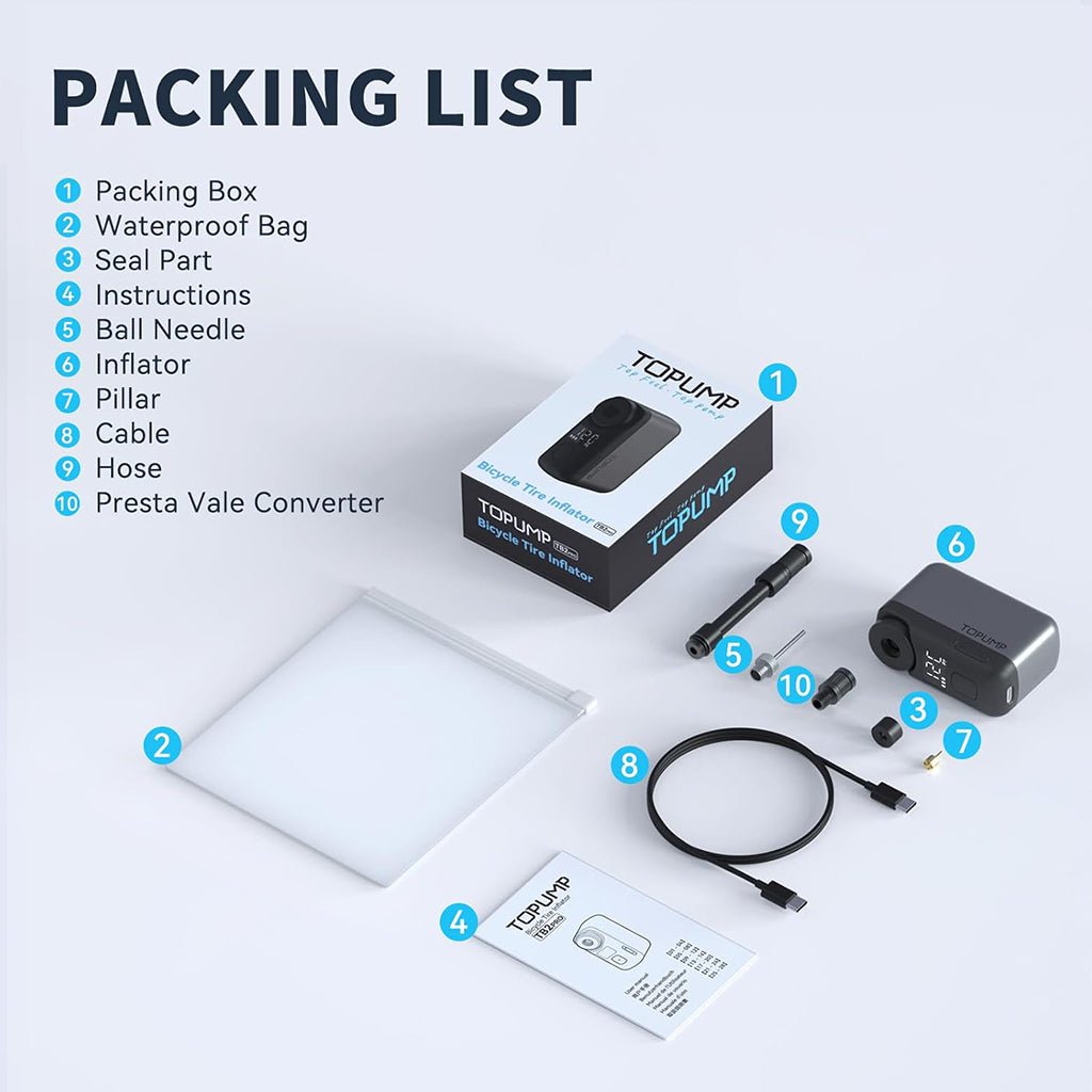 Cycplus Topump AS200 Pro Mini Electronic Pump | The Bike Affair