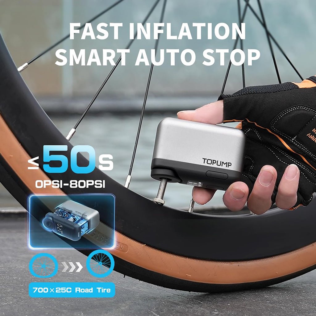 Cycplus Topump AS200 Pro Mini Electronic Pump | The Bike Affair