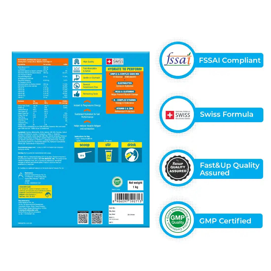 Fast&Up Reload ISO Pouch Energy Drink | The Bike Affair