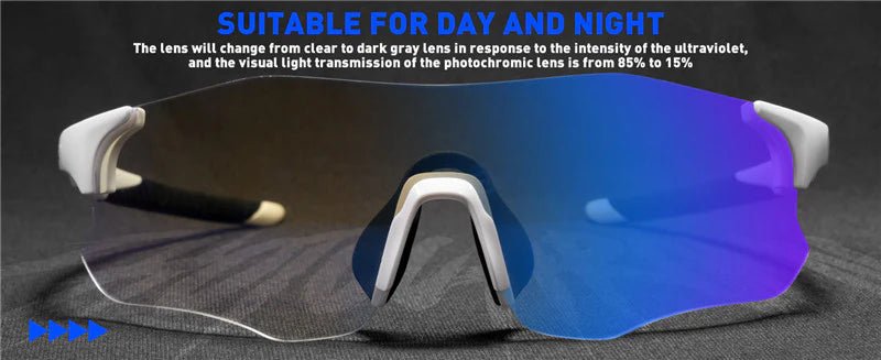 Kapvoe K1129 Color Photochromic Running Sports Sunglasses | The Bike Affair