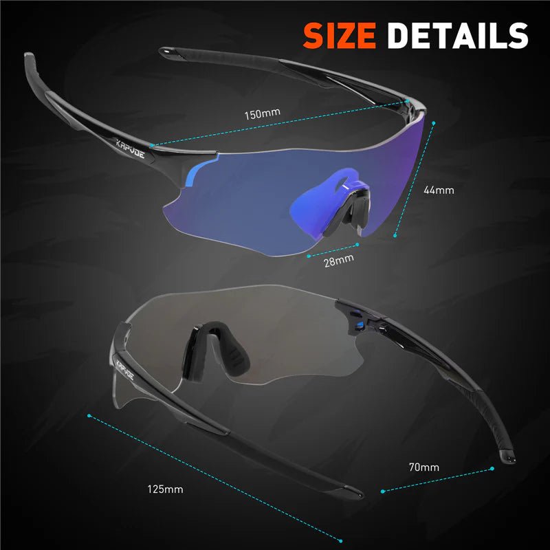 Kapvoe K1129 Color Photochromic Running Sports Sunglasses | The Bike Affair