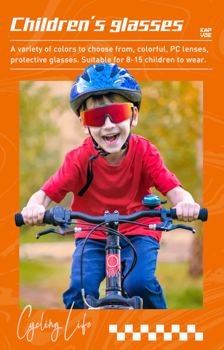 Kapvoe K9028 Kids Single Lens Sunglasses | The Bike Affair