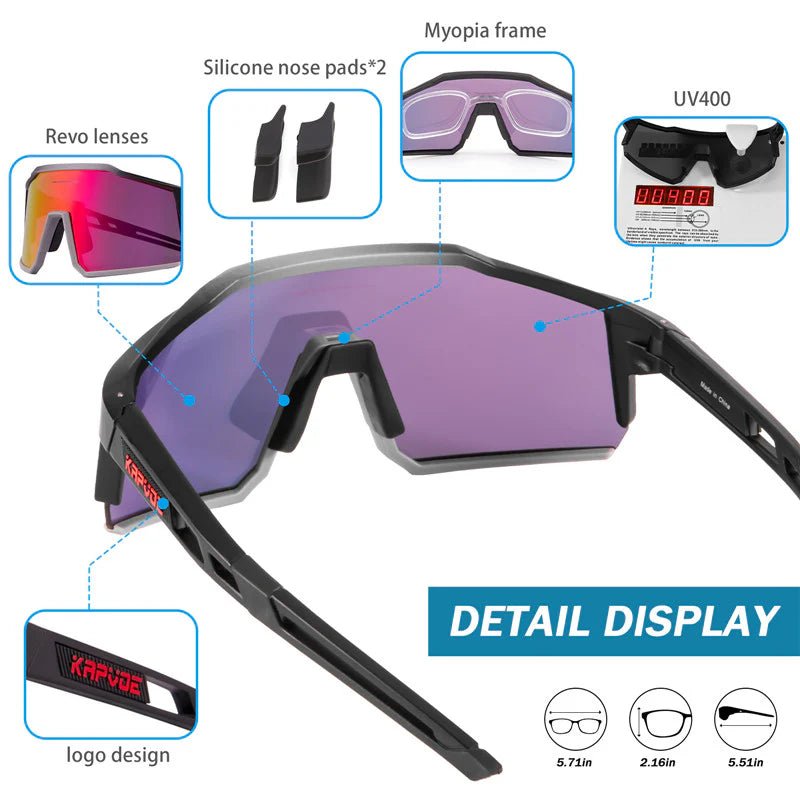Kapvoe KE9022 Multi - Lens Sports Sunglasses | The Bike Affair