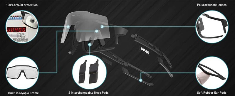 Kapvoe KE9022 Photochromic Sports Sunglasses | The Bike Affair