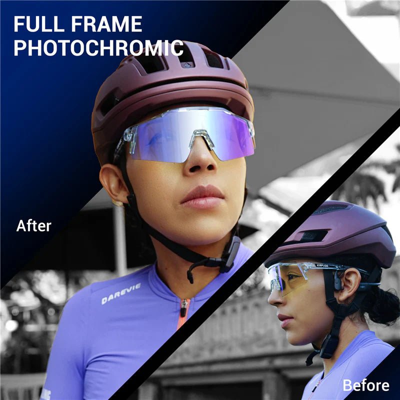 Kapvoe KE9023 Color Changing Frames Photochromic Sunglasses | The Bike Affair