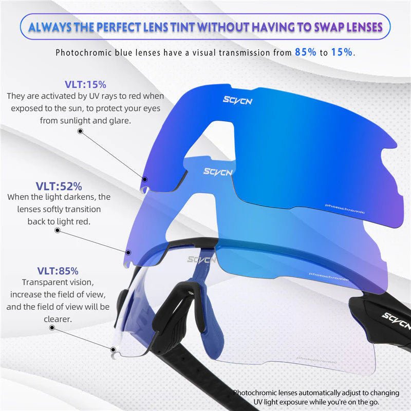 Kapvoe Revo Scvcn S2 Photochromic Sports Glasses | The Bike Affair