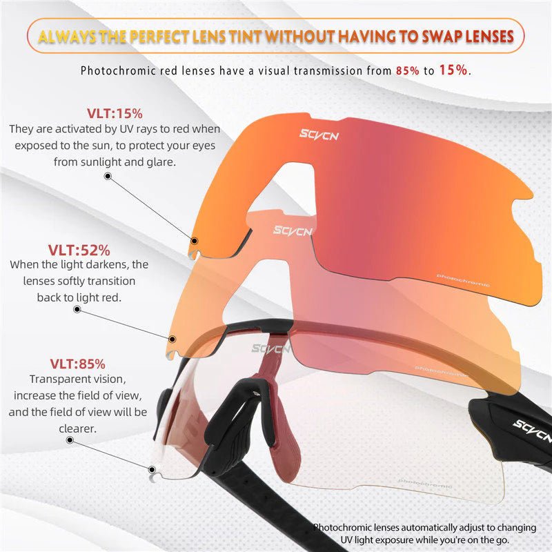 Kapvoe Revo Scvcn S2 Photochromic Sports Glasses | The Bike Affair