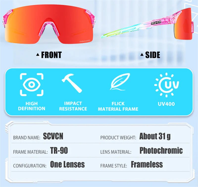 Kapvoe Revo Scvcn X142 Color Photochromic Sunglasses | The Bike Affair