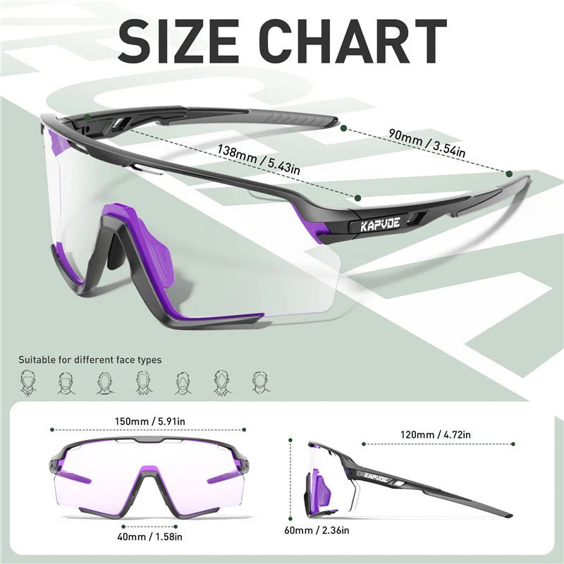 Kapvoe Revo X170 Photochromic Sunglasses | The Bike Affair