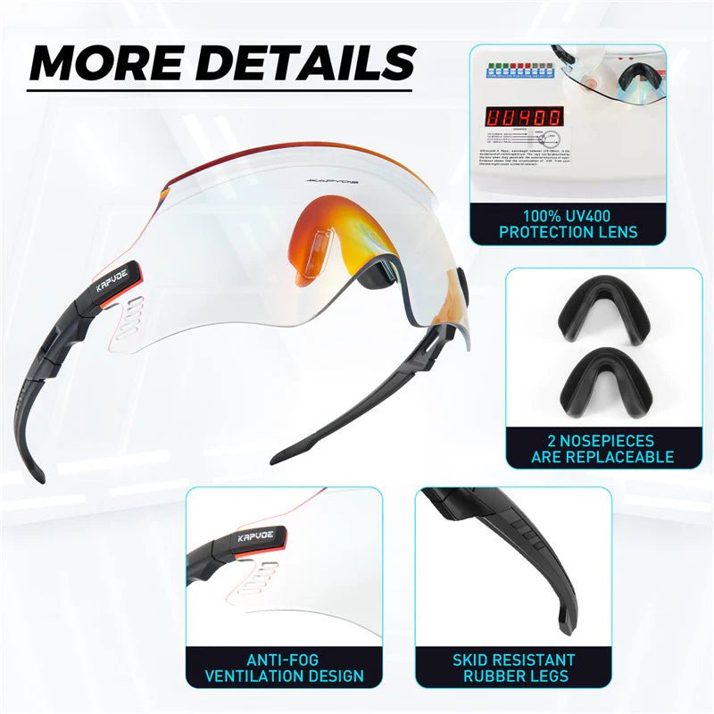 Kapvoe Revo X2 Photochromic Sunglasses | The Bike Affair
