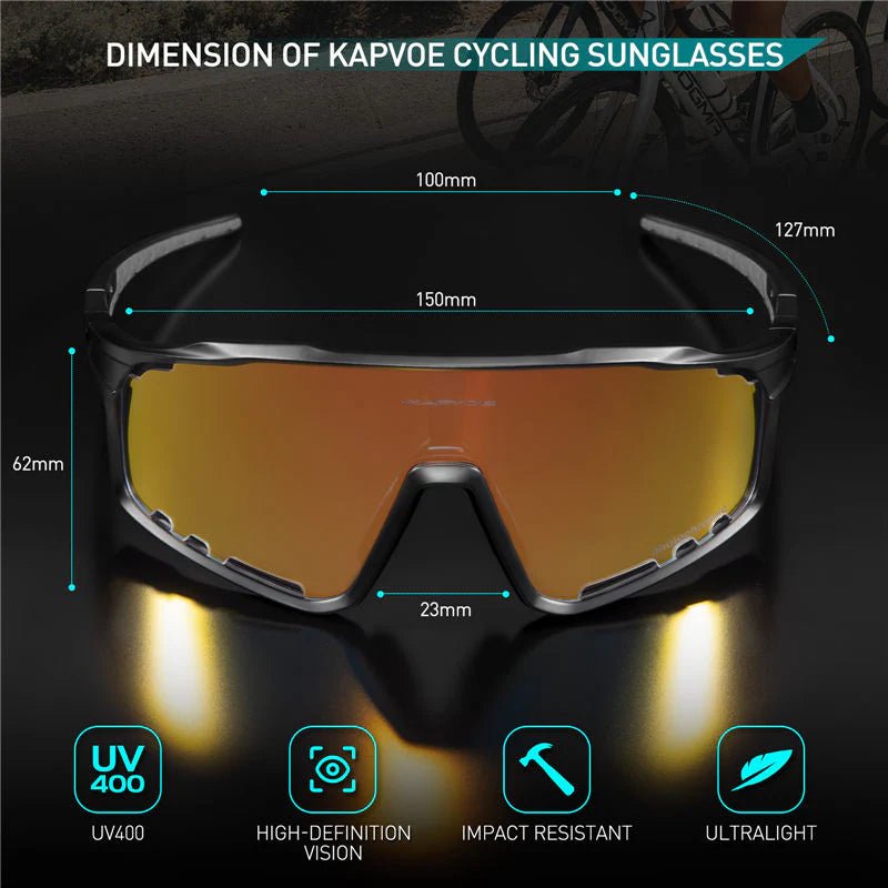 Kapvoe Revo X76 Photochromic Sunglasses | The Bike Affair
