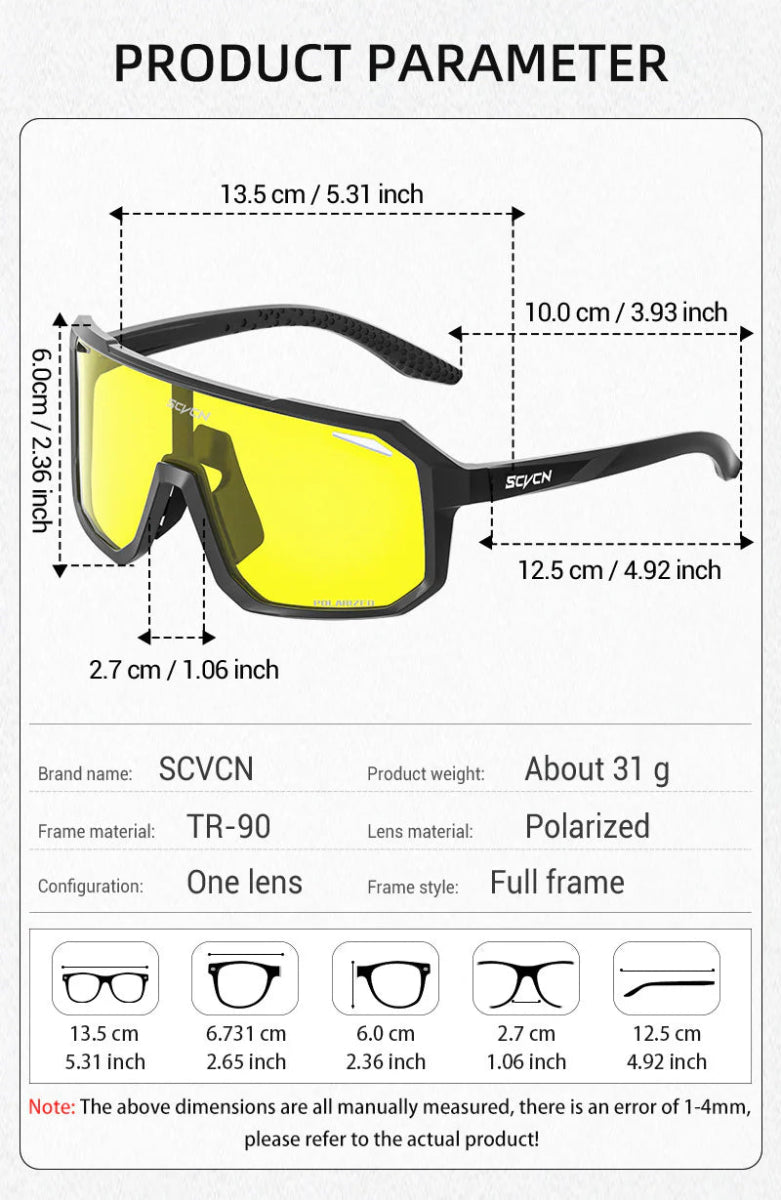Kapvoe Scvcn S62 Night Vision Polarized Glasses | The Bike Affair