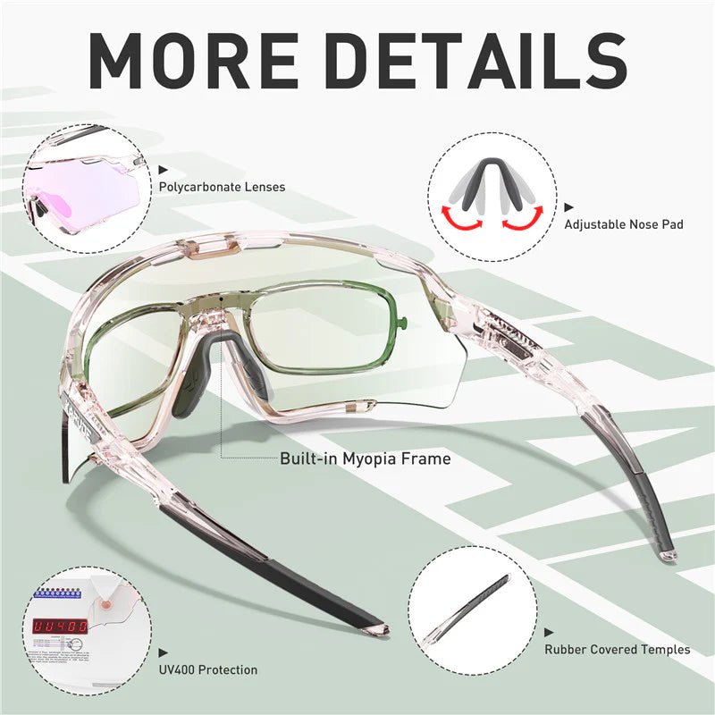 Kapvoe X170 Color Changing Frames Photochromic Sunglasses | The Bike Affair