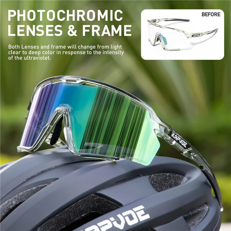 Kapvoe X170 Color Changing Frames Photochromic Sunglasses | The Bike Affair