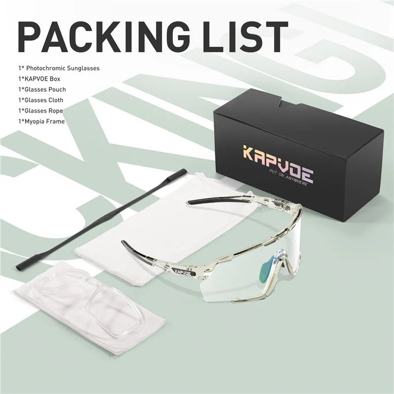 Kapvoe X170 Color Changing Frames Photochromic Sunglasses | The Bike Affair