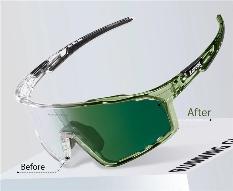 Kapvoe X76 Color Changing Frames Photochromic Sunglasses | The Bike Affair