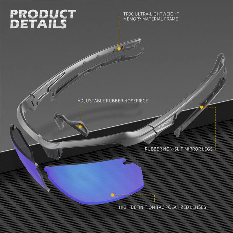 Kapvoe X87 Color Polarized Glasses | The Bike Affair