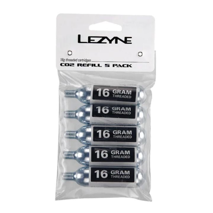 Lezyne 16G CO2 Cartridge (5 Pcs) | The Bike Affair