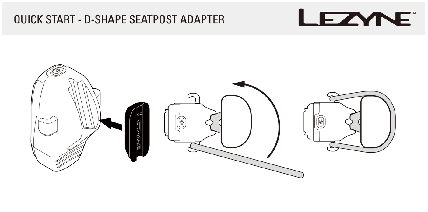 Lezyne D - Shape Seatpost Adapter For Tail Light | The Bike Affair