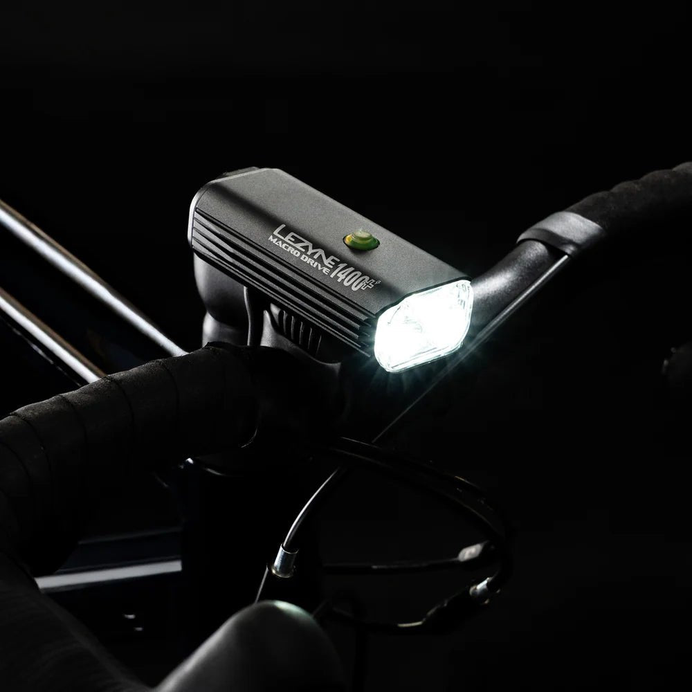Lezyne Macro Drive 1400+ Lumens Black Head Light | The Bike Affair