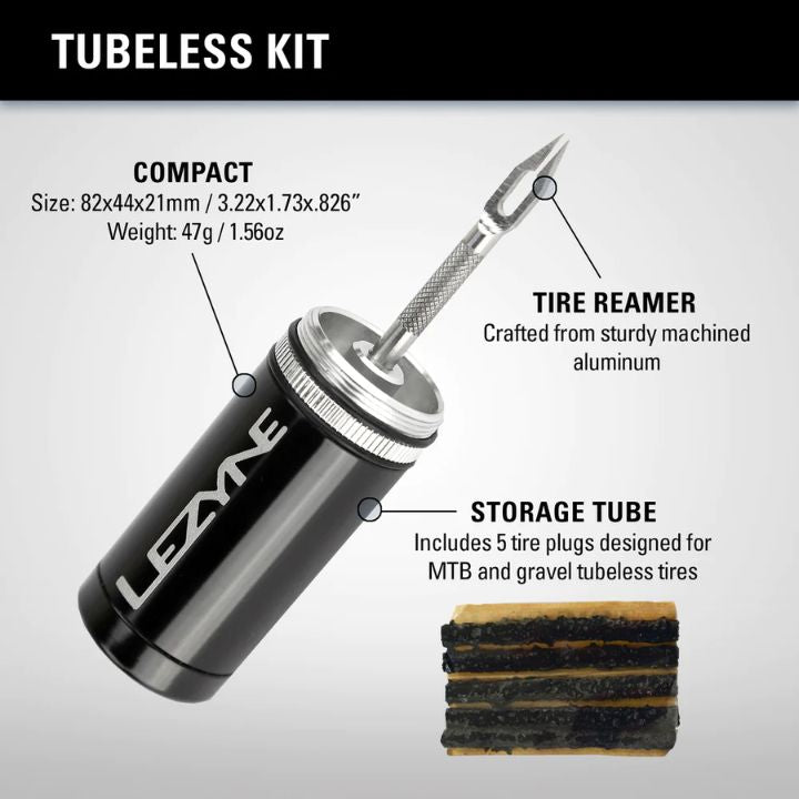 Lezyne Tubeless Kit-Tyre Repair Kit | The Bike Affair