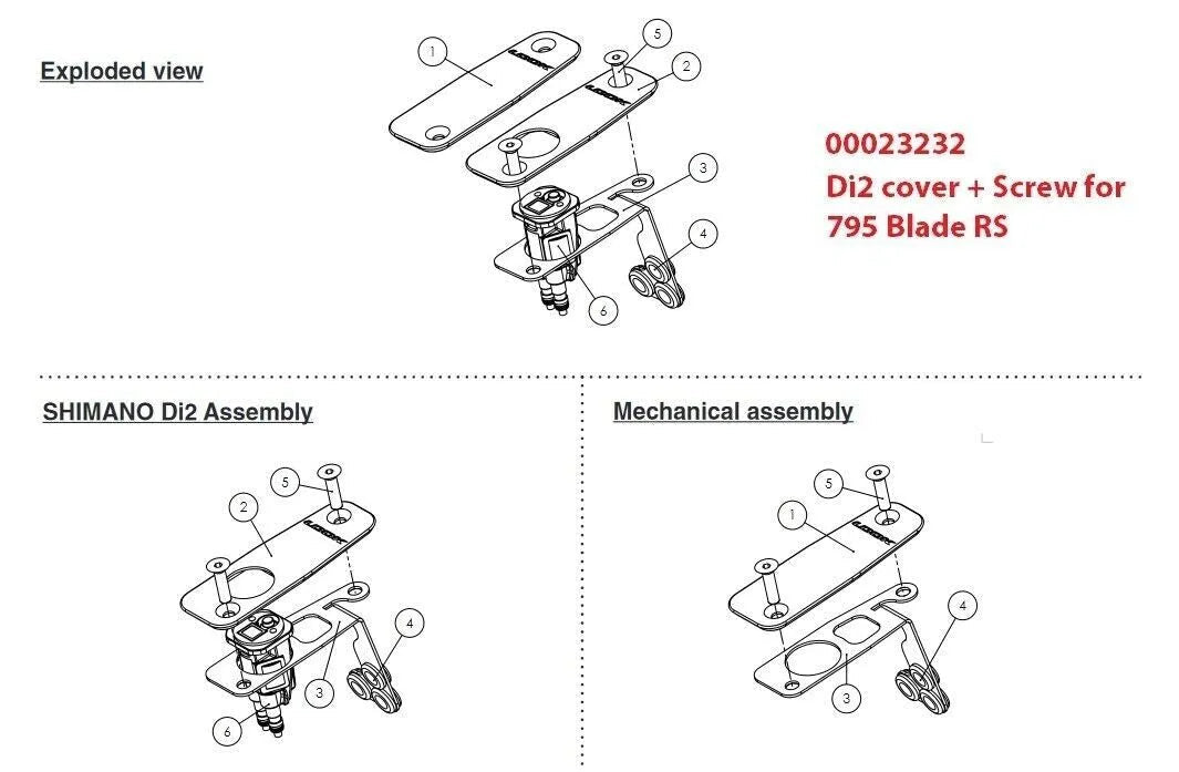 Look Spare 795 Blade RS Di2 Cover + Screws | The Bike Affair