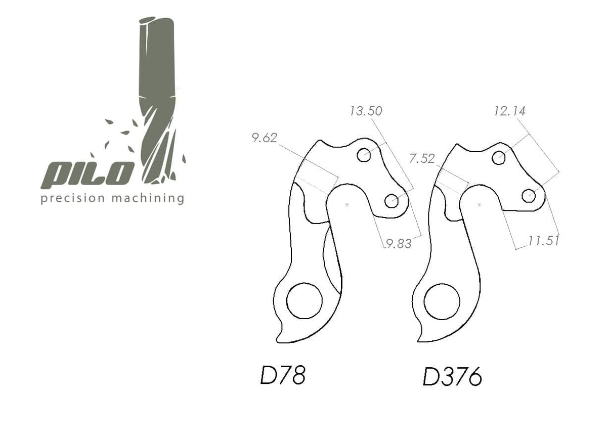 Pilo D78 Derailleur Hanger for Canyon, Focus, KSM, Marin, Merida.....