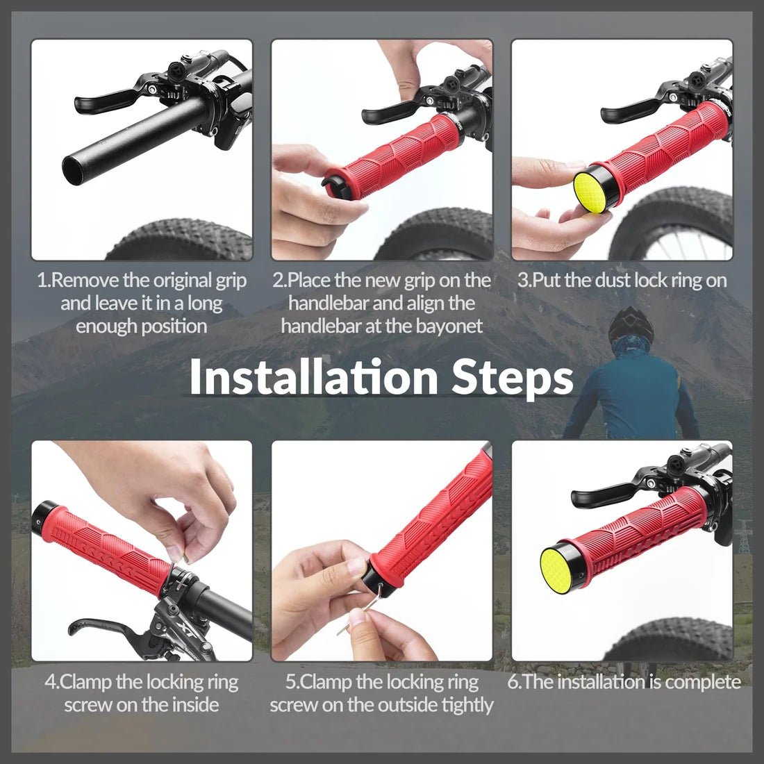 Rockbros Non-Slip Rubber Handlebar Grip | The Bike Affair