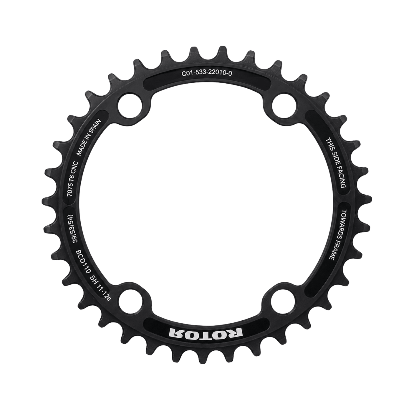 Rotor 39T (53&54) BCD110X4 12-11S Inner Round Chainring | The Bike Affair