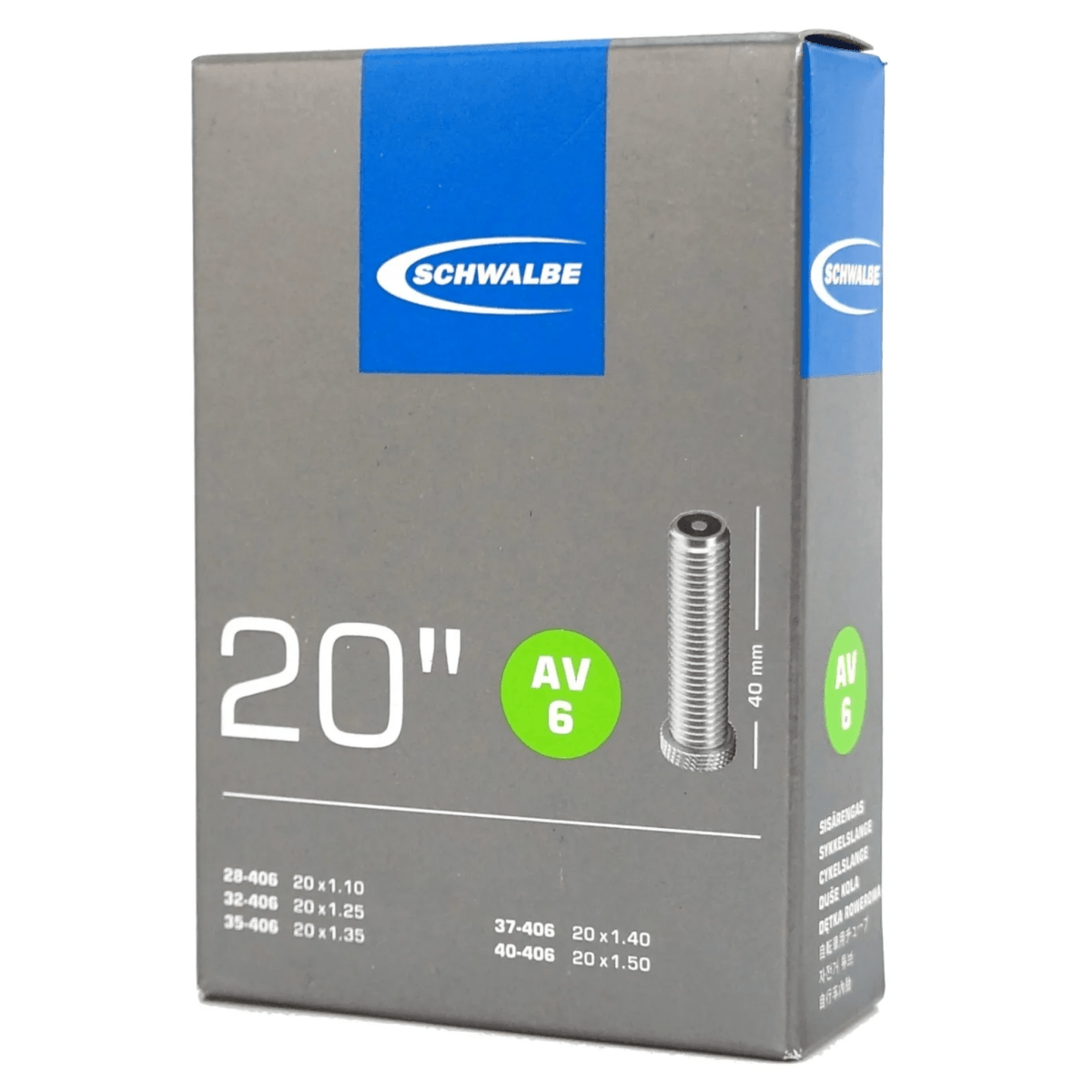 Schwalbe AV 6 20X0.90 - 1.50 Schrader Valve Tube | The Bike Affair