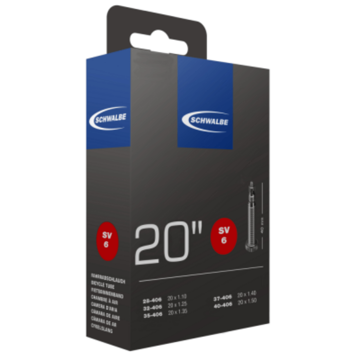 Schwalbe SV 6 20X0.90 - 1.50 Presta Valve Tube | The Bike Affair