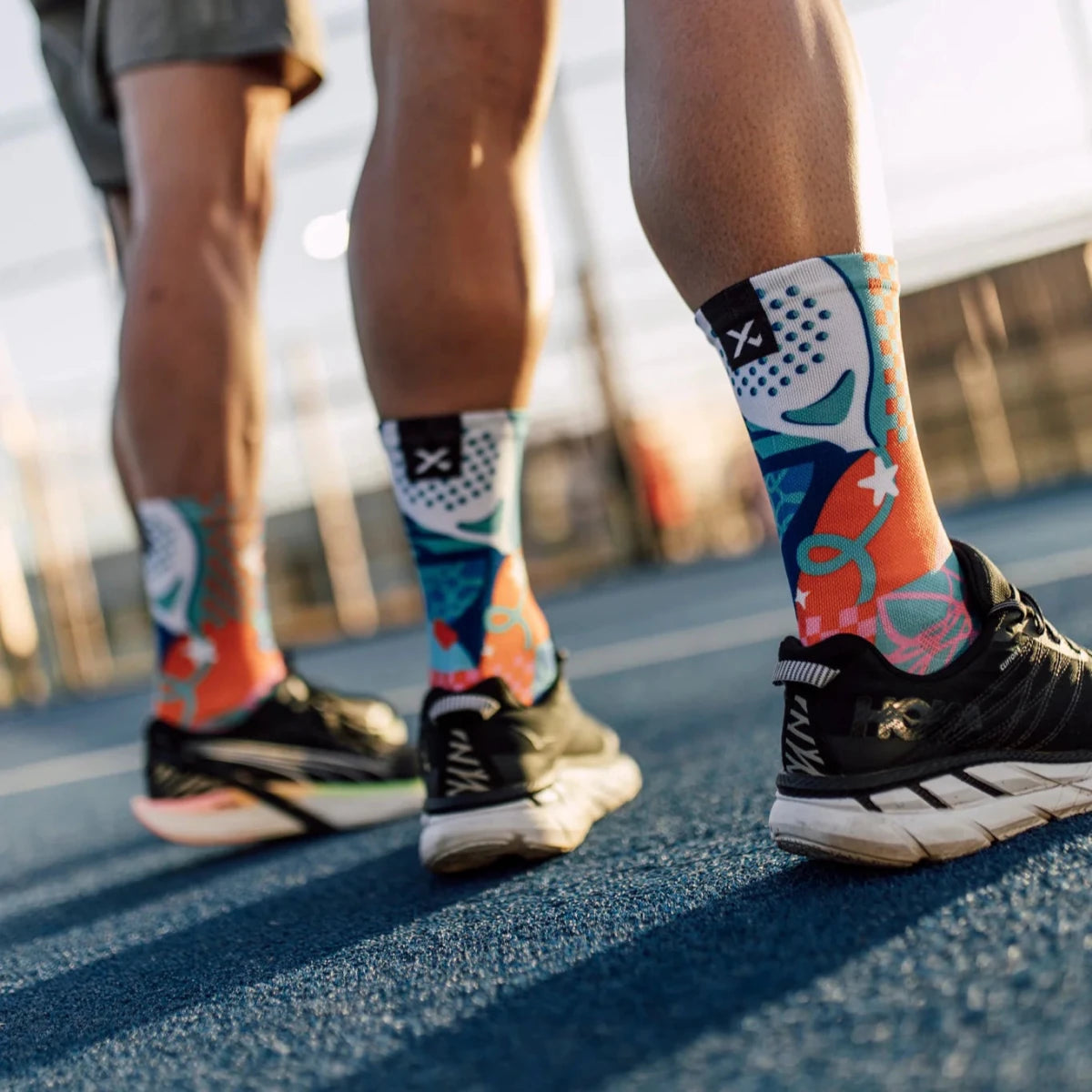 Sox Blocks Pink Padel Crew Socks | The Bike Affair