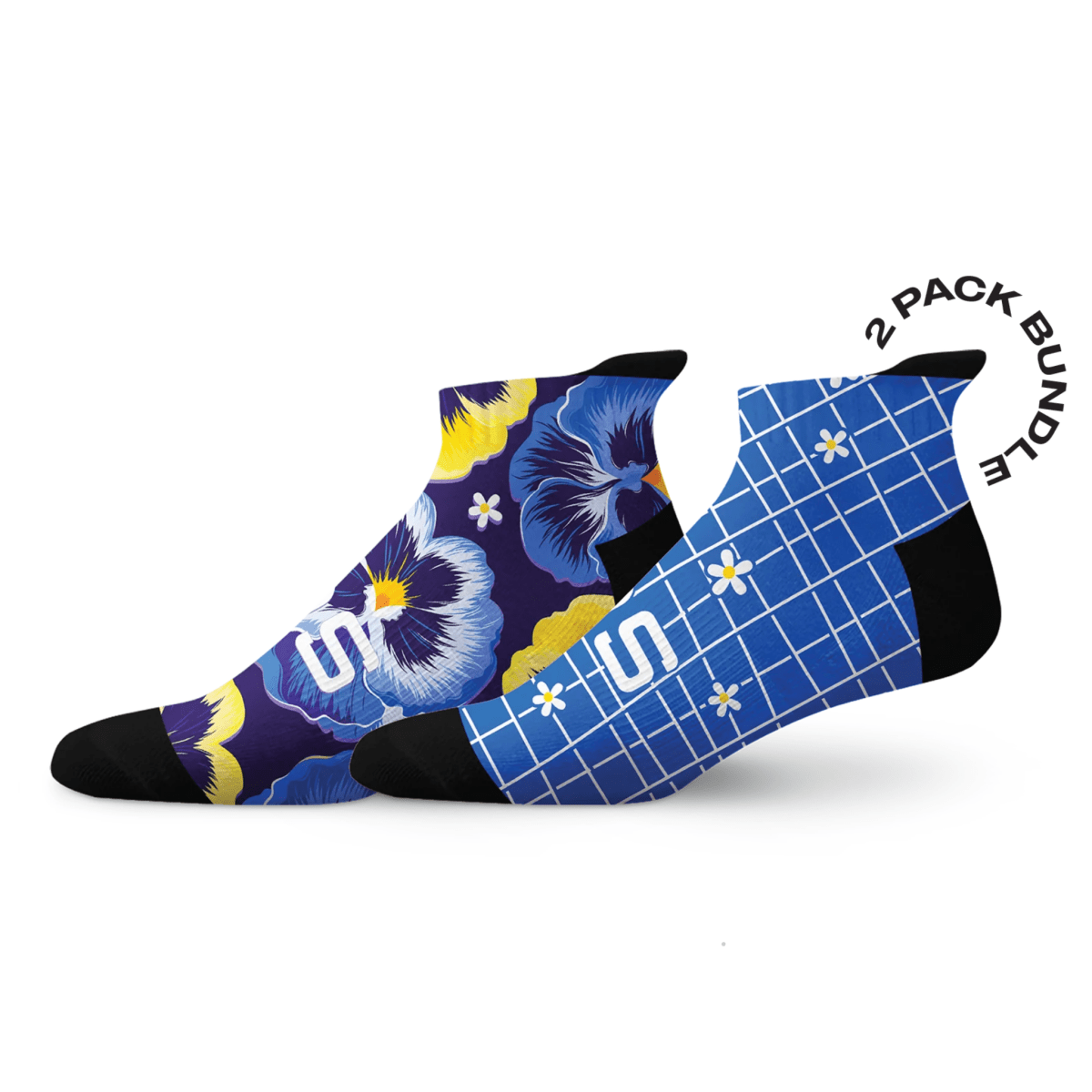 Sox Pansy Tab Combo Socks (Pack of 2) | The Bike Affair