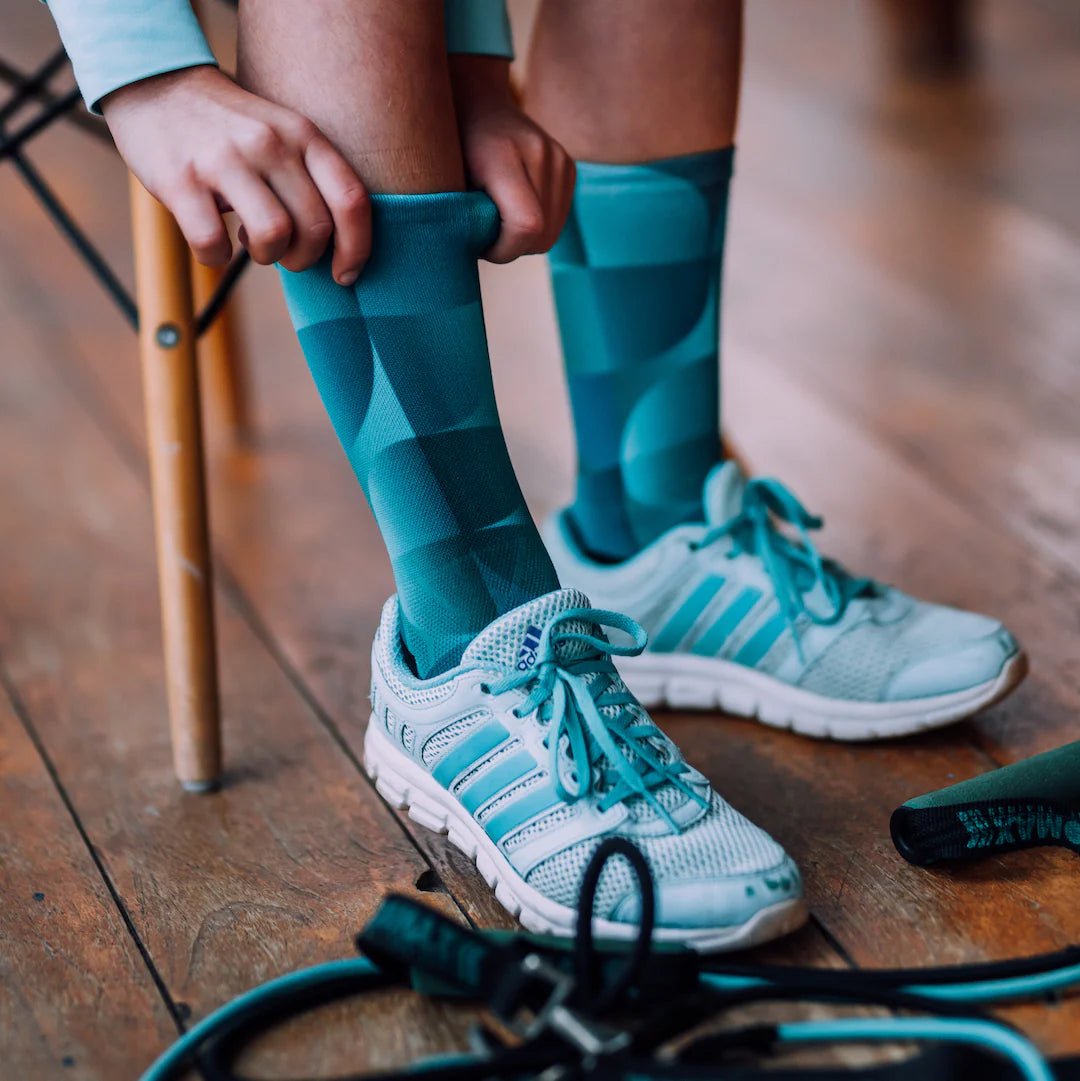 Sox Solid Teal Casual Crew Socks | The Bike Affair
