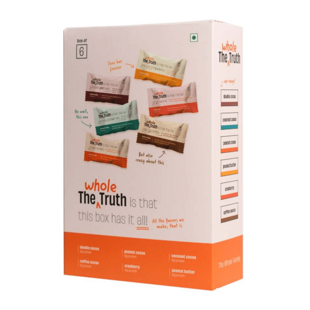 The Whole Truth Protein Bars All - In - One - Box of 6 | The Bike Affair