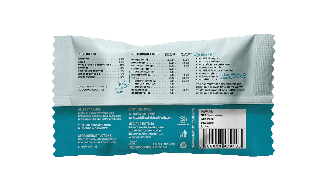 The Whole Truth Protein Bars | The Bike Affair