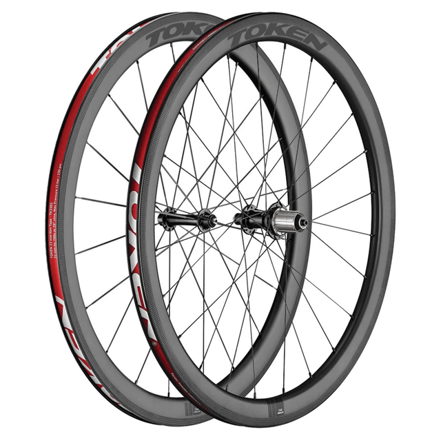 Token Resolute 45mm Profile Fit High - Speed Cruising SRAM/Shimano Carbon Disc Brake Wheelset | The Bike Affair
