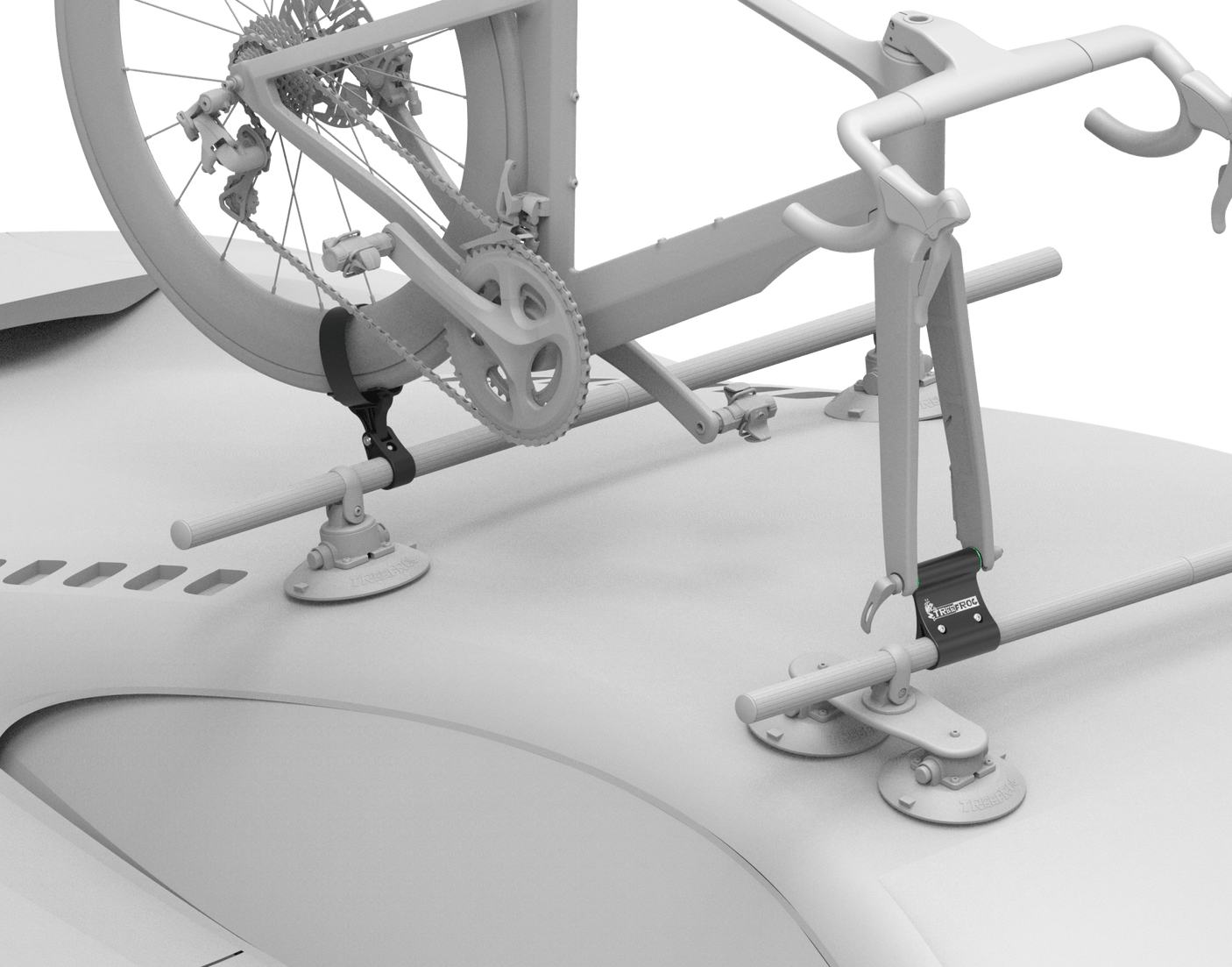 TreeFrog RoundBar Universal Fork Mount with Rear Wheel Holder | The Bike Affair