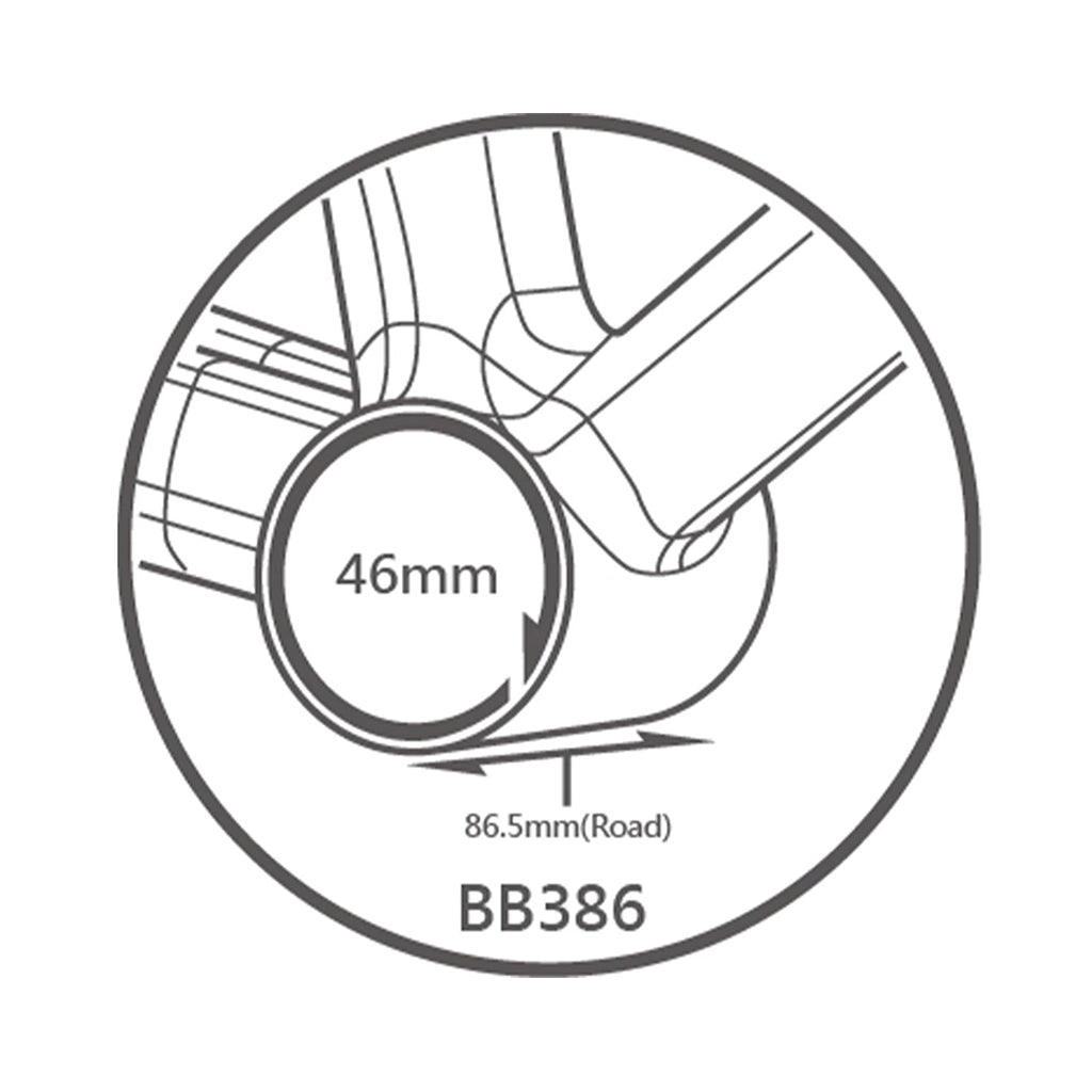 Tripeak BB386 Pressfit Bottom Bracket 3 - in - 1 Shimano/SRAM/Rotor (86.5mm) | The Bike Affair