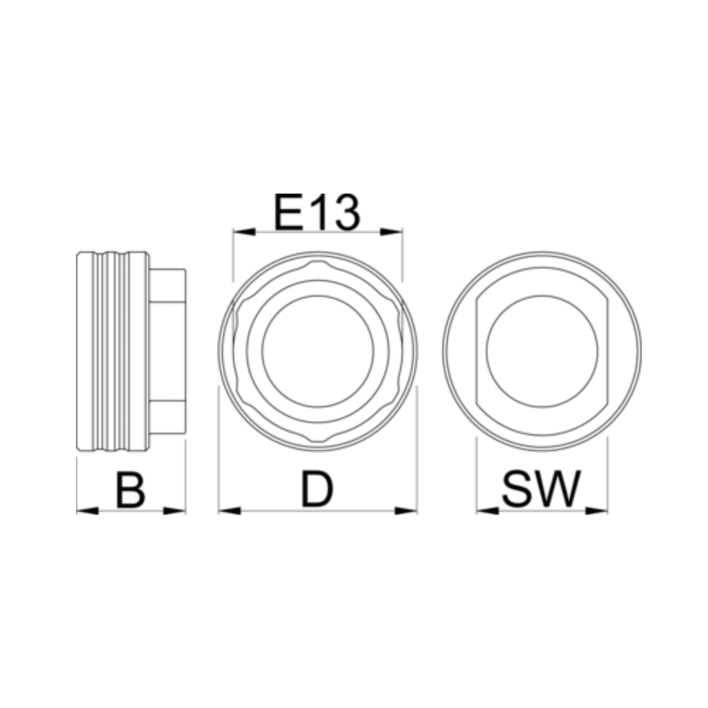 Unior 1671.E13 Bottom Bracket Socket E13 | The Bike Affair