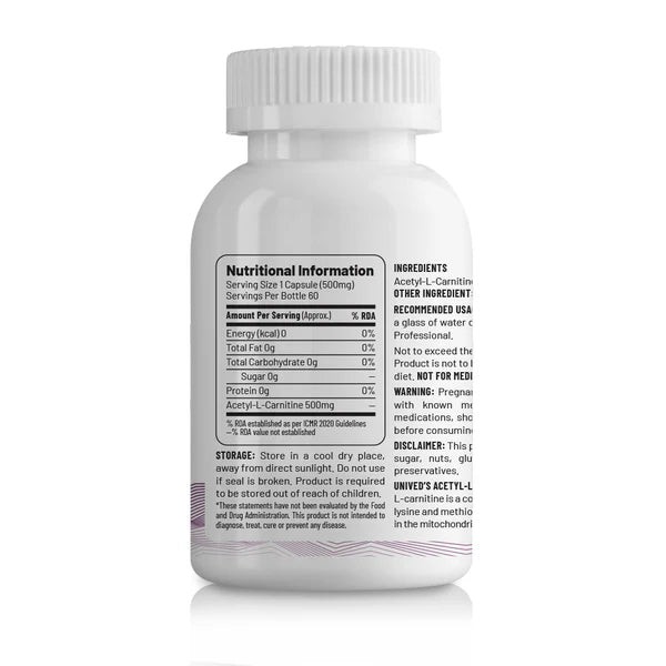 Unived Acetyl L - Carnitine Capsules 60 | The Bike Affair