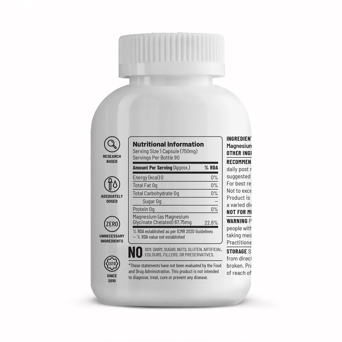 Unived Chelated Magnesium Glycinate Pure Capsules (90) | The Bike Affair