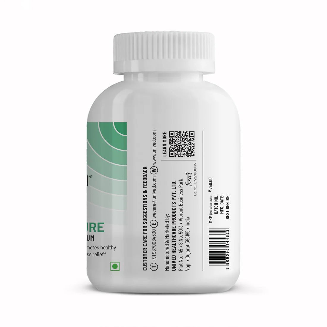 Unived Chelated Magnesium Glycinate Pure Capsules (90) | The Bike Affair