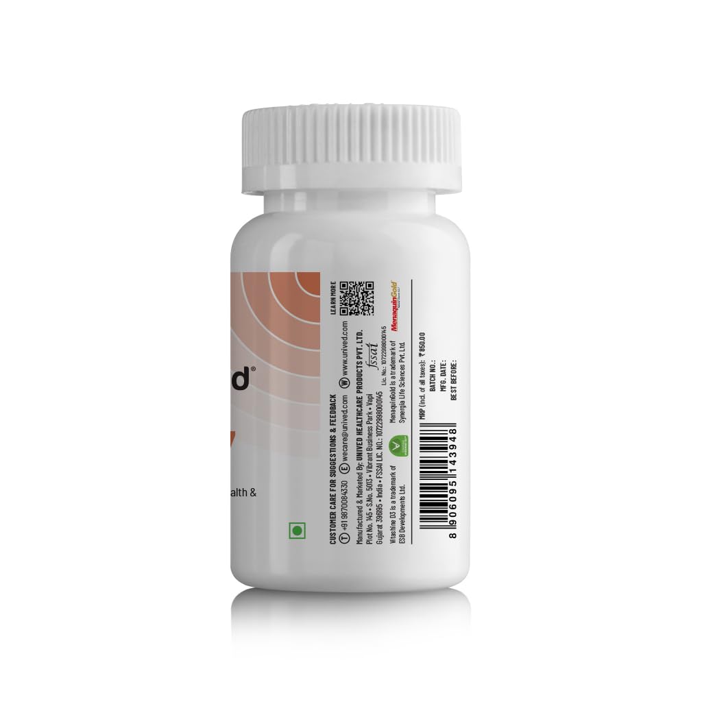 Unived D3+K2 - 7 Vegan Capsules | The Bike Affair