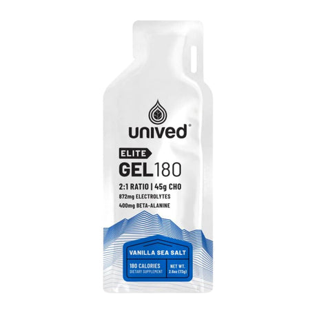 Unived Elite Gel 180 (Box of 6 Packets) | The Bike Affair